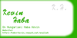 kevin haba business card